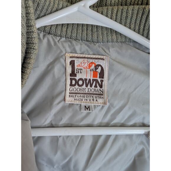 Vintage 1st Down Goose Down Puffer Jacket Light Blue Women's Medium Made USA - Picture 15 of 16